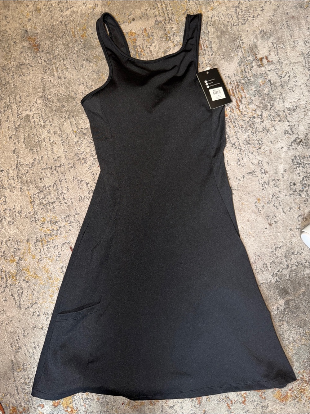 Classic Black Scoop-Neck Mini Dress